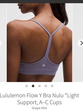 lululemon athletica Flow Y Bra in Grape Mist - Light Support
